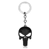 Popular Movie The Punisher Metal Keychain Skeleton Movie Mask Key Ring Charms Souvenirs
