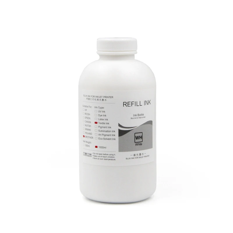 
OCBESTJET Textile Pigment Printing Inks 1000ML/Bottle Gtx For Brother GT 361 GT 381 GT 541 GT782 GT-341 GT-361 GT-381 Printer 