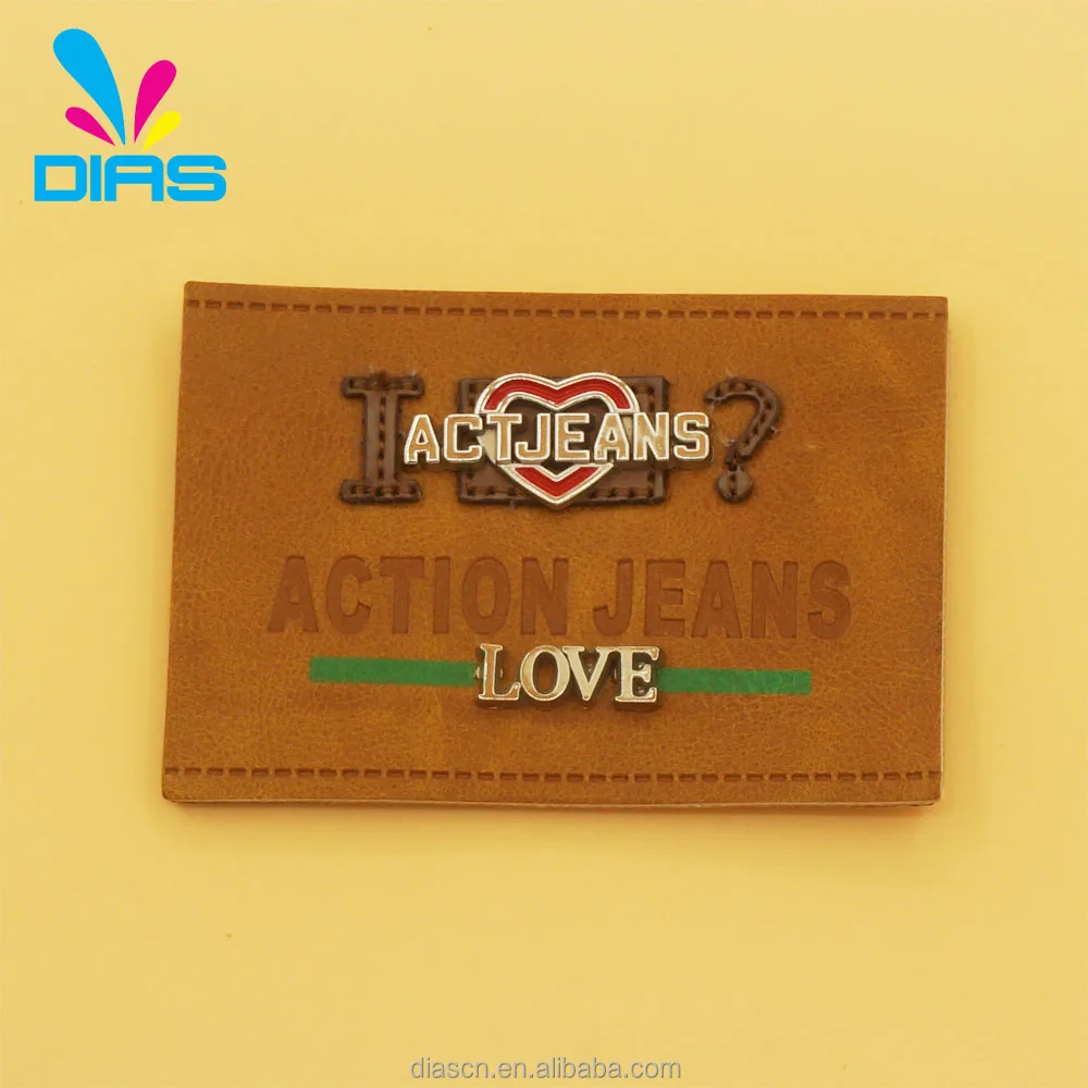 
Wholesale high quality garment custom embossed leather patch 