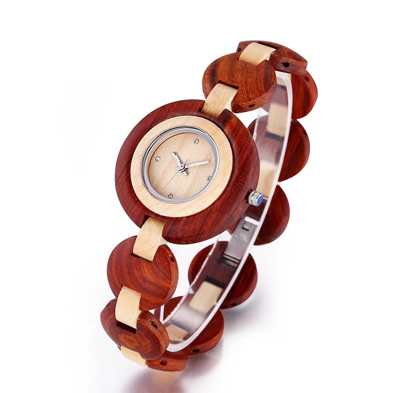 

2017 New Arrive design Wooden Watch Women, Fashion Solar Wooden Smart Watch, Colorful