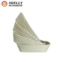 

factory customer handmade nature rattan oval banetton bread proofing basket