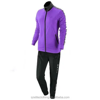 purple and black tracksuit
