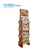 4 Tiers Freestanding Wood Snack Store Display Rack
