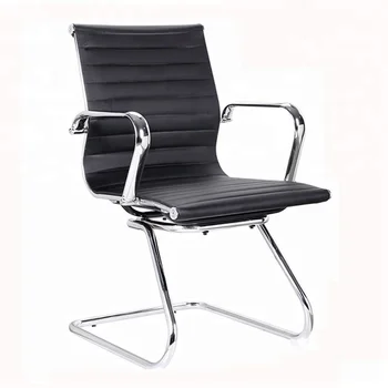 906d Hot Black Leather Office Guest Chairs Without Wheels 906d Hot Black Leather Office