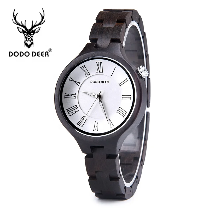 DODO DEER Top Brand Quartz Wood Watch OEM with Roman Numerals Female Chinese Wholesale Wooden Watches