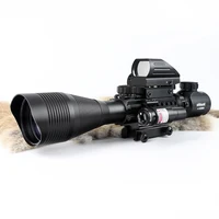 

Ohhunt 4-12X50 Red Green Illuminated Rangefinder Reticle hunting Crossbow Rifle Scope With Laser Sight and Red Dot