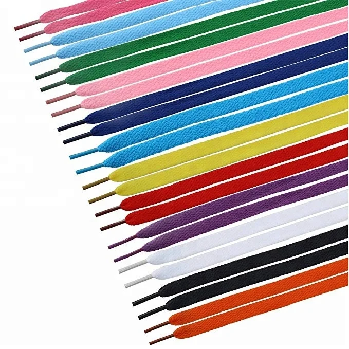 

Assorted Colors Sports Shoes Boots Sneakers Skates Flat Shoelaces, 24 colors