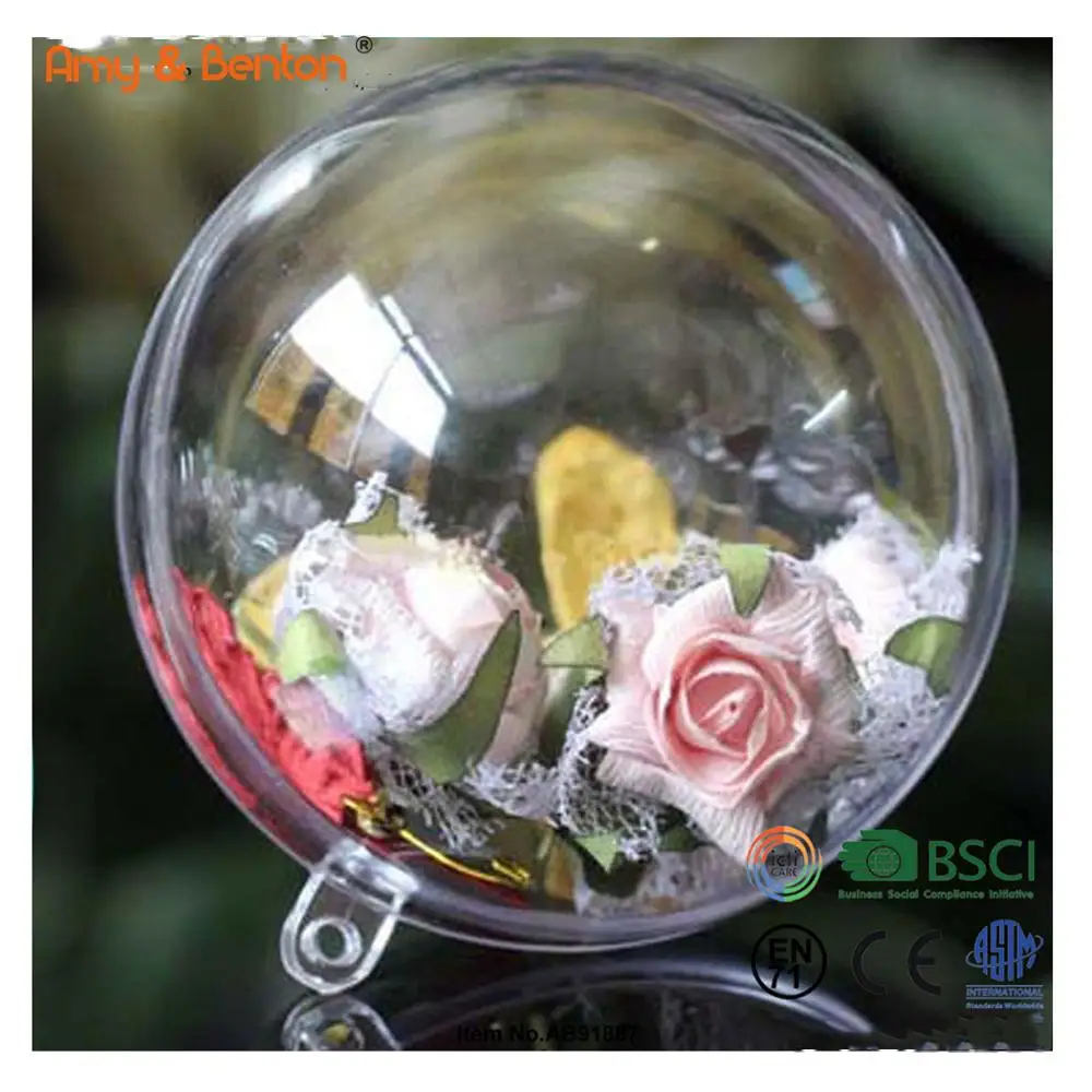 Christmas Cheap Transparent Clear Plastic Candy Balls Ornaments Bulk