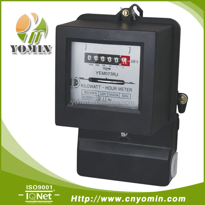 Iso 9001 Factory Yem073uk Single Phase Meter Energy,Electromechanical Active Meter/ Analog