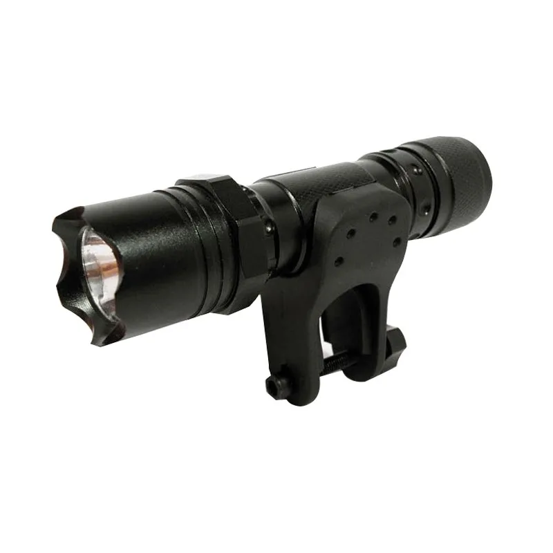 Bike LED Flashlight Mount Holder Lamp Stand Bicycle Torch Clip Clamp Black