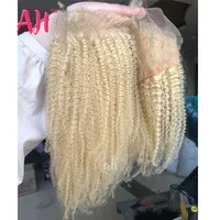 

Top Quality Virgin Blonde Hair Ear To Ear 613 Lace Frontal Chinese Hair 10"-22" Wholesale 100% Human Virgin Cuticle Aligned Hair