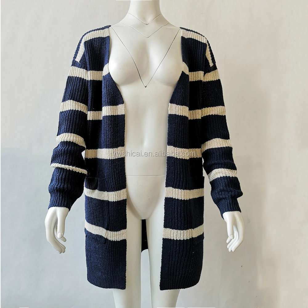 

Fashion Stripes Cardigan Sweater Tops, 4 colors