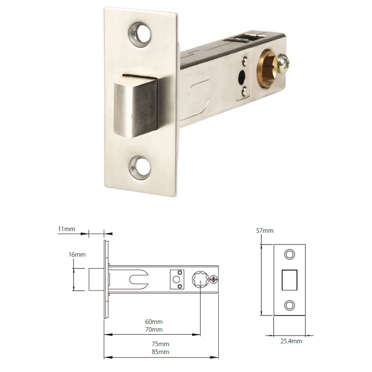 Residential Tubular Latch With 60mm 70mm Backset For Privacy Passage ...