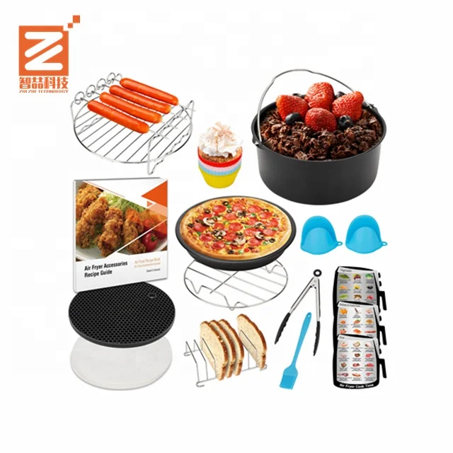 
Air Fryer Accessories 15pcs for Growise Phillips Cozyna Fit all 3.7QT 5.3QT 5.8QT Air Fryer Accessory Deep Fryer 7inch Accessory 