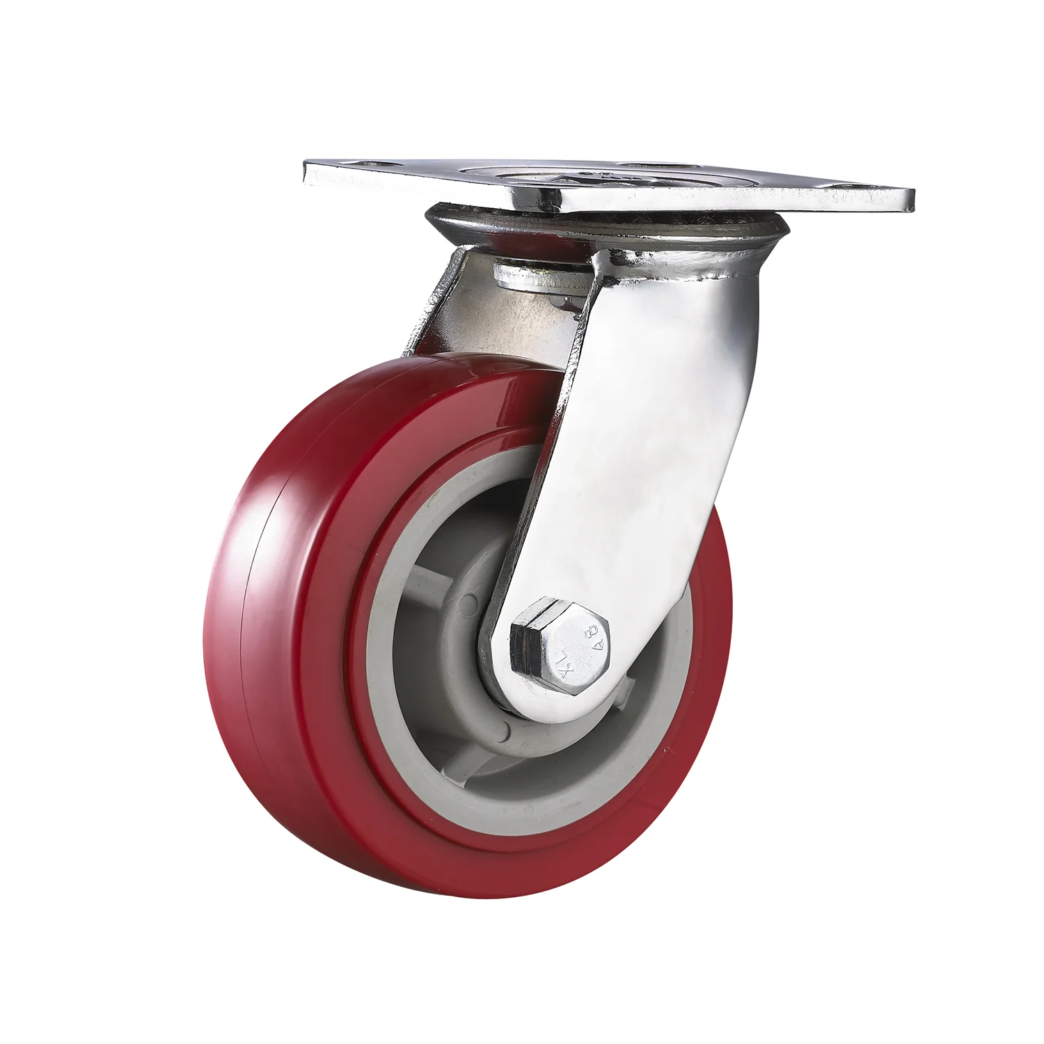 Wholesale Double Ball Bearing Heavy Duty Industrial 100 mm 4 Inch Swivel PU Polyurethane Stainless Steel SUS 404 Caster Wheels