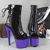 Leecabe Pleaser Shoes Electra Knee High Boots Sexy Buckle boots High Heel Platform Hollow boots