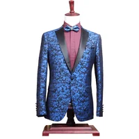 

Men's Slim Fit Fashion Blazer One Piece Leisure Suit Blue Man Blazer Homme