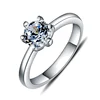 MECYLIFE Real Solid Silver Jewelry Diamond Zircon Joyeria Wedding Ring 925 Sterling Silver Rings
