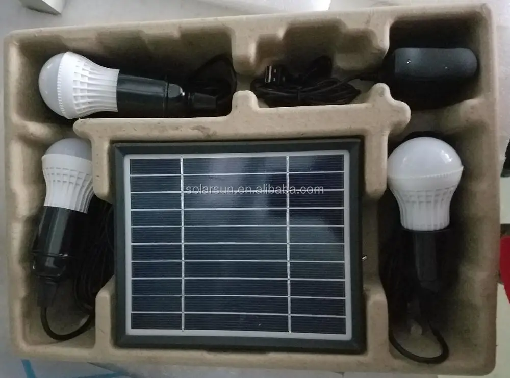 DC System Kit DC 9V 5v 3W small solar home set 3W solar generator led light kits