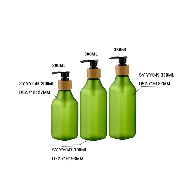 250ml Olive Green Bottle Shampoo Bottle With Bamboo Pump Buy Oliver