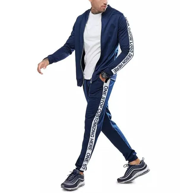 mens striped tracksuit