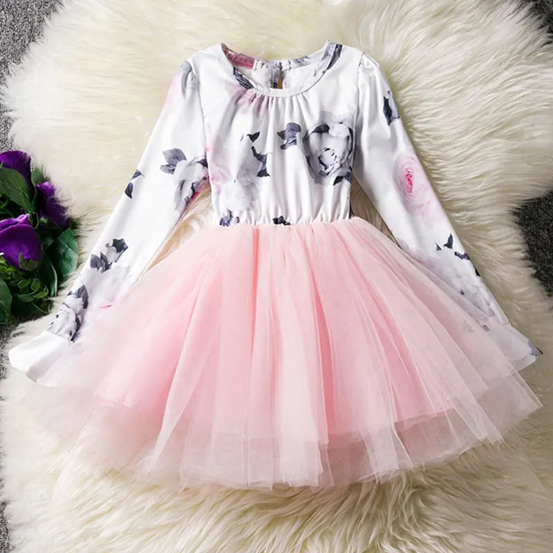 

hot selling sleeveless girls' dress kids clothes, Pink/gray