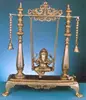 Religious statue- Lord ganesh on swing handmade artifact