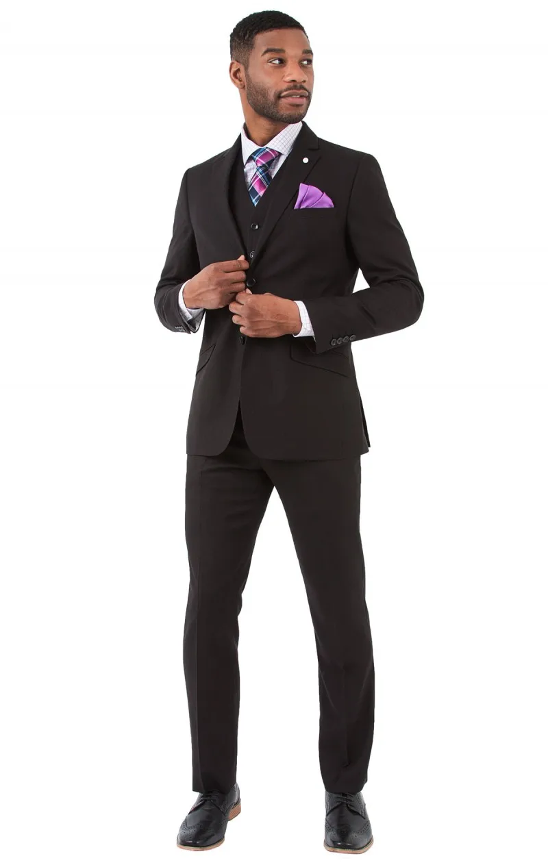 nw023 london suit separate black slim fit men suit groom wear