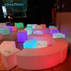 factory price RGB colors changing light up led furniture party event plastic funny curved led stool bench with CE RoHs
