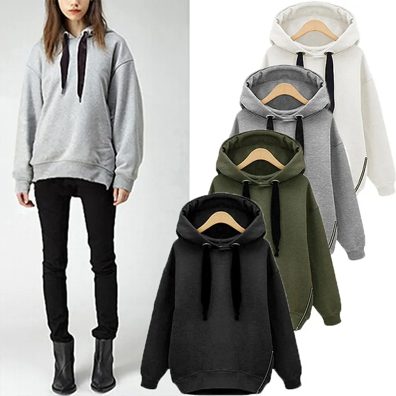 2019 Autumn Winter Zanzea Women Hoodies Long Sleeve Hooded Loose Casual Warm Sweatshirt Oversized Plus Size Sweatshirts aeProduct.getSubject()