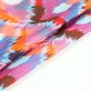 Digital printing abstract design on 100% silk habotai chiffon crepe de chine fabric for dress and scarf