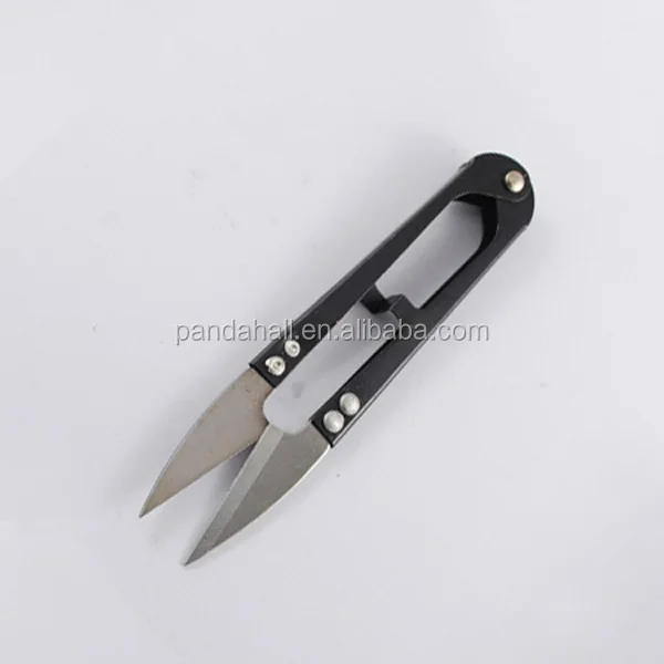 

PandaHall Sharp Steel Scissor Black Jewelry Tool 10.6x2.2x1cm 12pcs/dozen