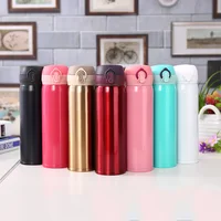 

Promotional 500ml Double Wall Sport Vacuum Insulated Stainless Steel Water Bottle with Quick-Twist Lid bounce cup for woman