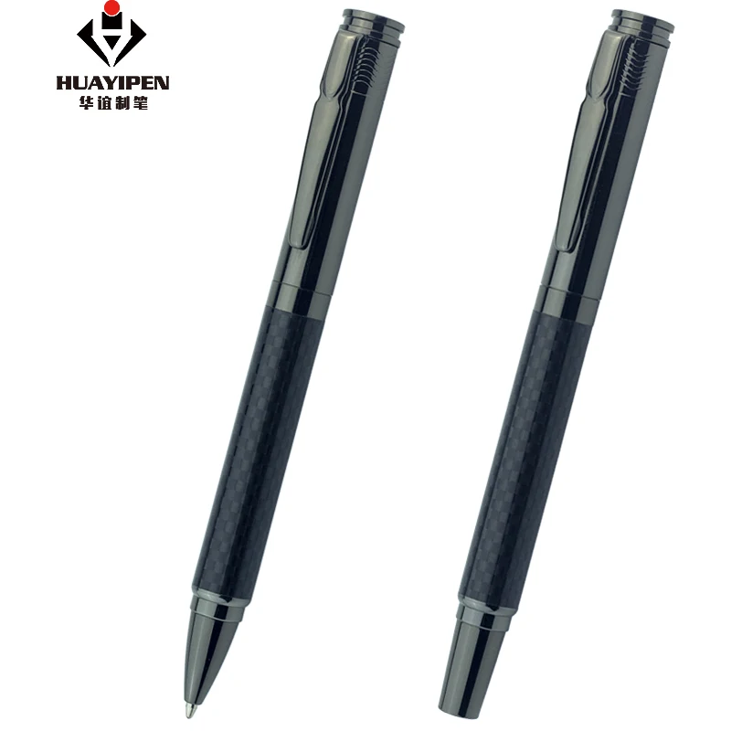
High Quality Fashion Luxury Gun Black Carbon Fiber Heavy Metal Ball Point Pens Roller Pen  (60840807156)