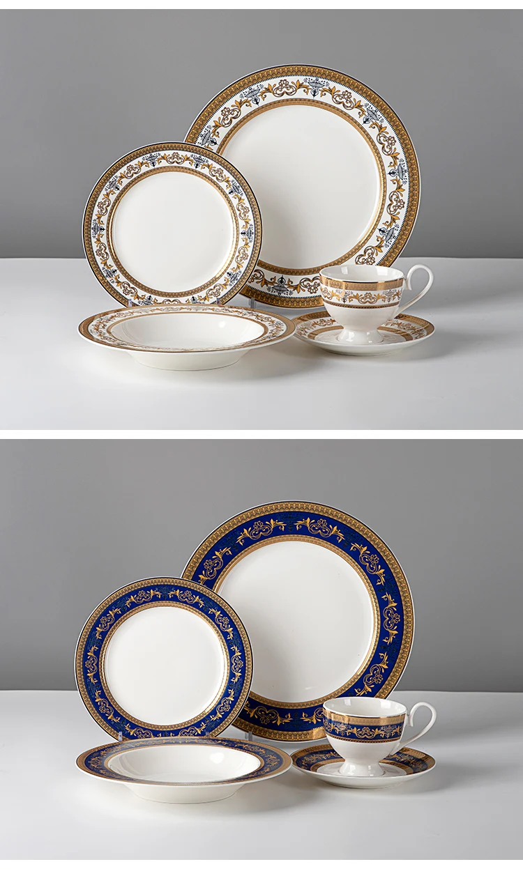 Best Seller Arabic Style Bone China Luxury Fine China Dinner Set