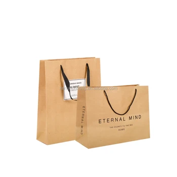 Cut Packaging Printing Standard Kraft Paper Bag Sizes For Clothes Custom Bags
