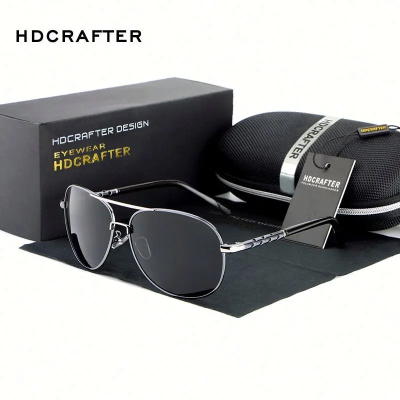 

HDCRAFTER classic uv400 Polarized Alloy Sunglasses for men OEM manufacturer customize logo Vintage Original Brand Designer