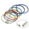 screw lock cable Steel Wire Rope Colorful Key Rings Split Ring Key Chain Hook Fob Holder with rubbers