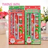 USA 2019 new gifts Promotional Multi Function kids christmas stationery mini cartoon pencil eraser ruler set for school 154