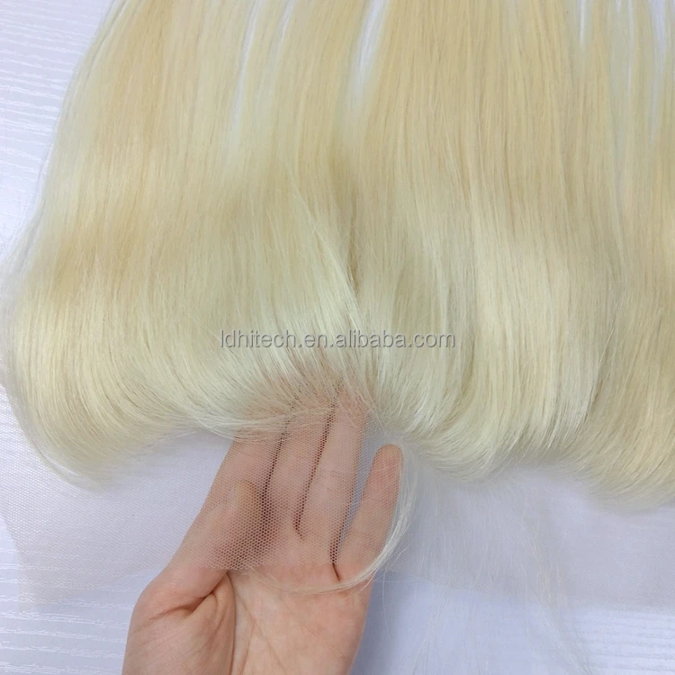 

Best selling top quality unprocessed human virgin hair HD lace frontal , 613 blonde color 13x4 lace frontal