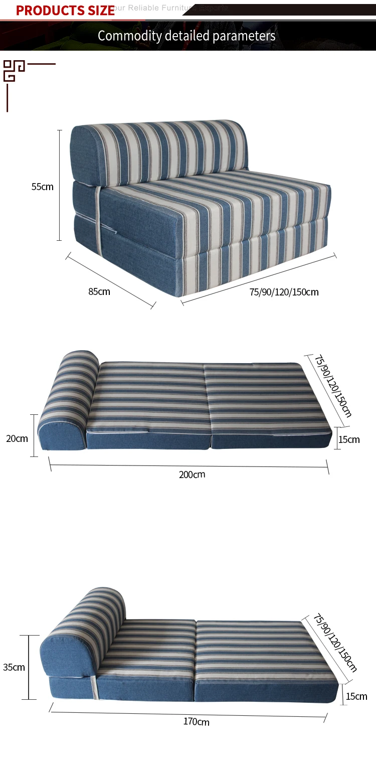American Style Hot Sale Colorful Soft Folding Mattress Sofa Bed,Foam Fold Out Sofa,All Foam Sofa