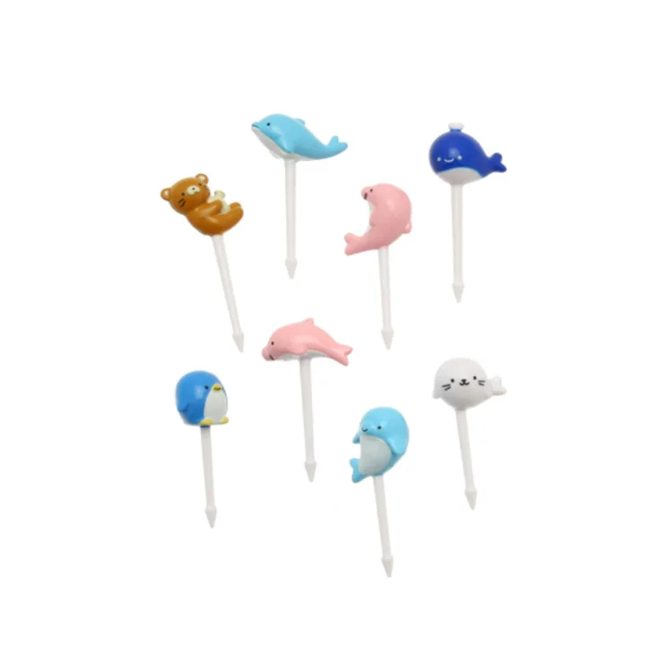 
CuteZCute Bento 3D Food Pick, 8-Piece,Friends of Sea 