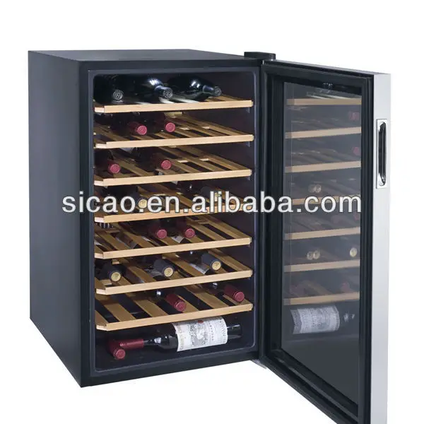 Compressor Mini Champagne Fridge Glass Commercial Bar Fridge For