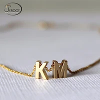 

Custom 24K Gold Plated Charm Letter Chain Necklace Pendant