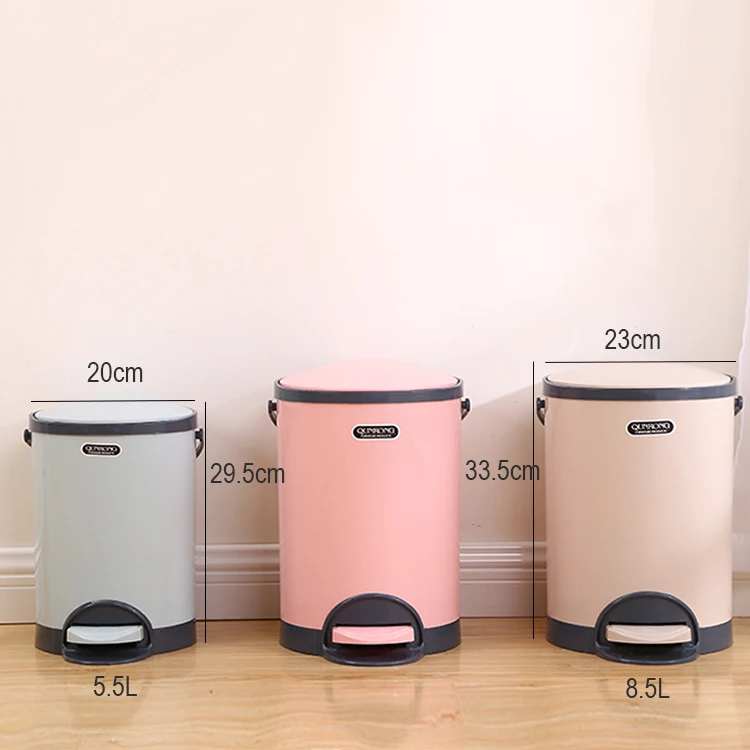 Household Step Foot Pedal Type Operated Plastic Trash Can Bin Waste ...