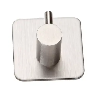Image of 304 Stainless Steel Heavy Duty Wall Hooks Hanger Bathroom Office Hook, Kitchen Home Stick Adhesive Hooks