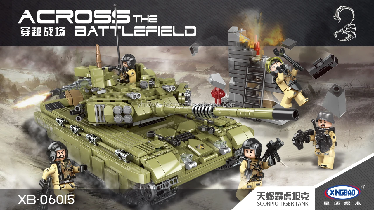 XINGBAO 06015 1386Pcs Military Series The Scorpio Tiger Tank Set