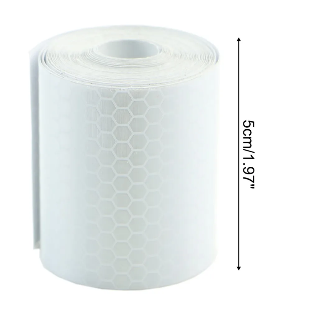 

1Pc Colorful Silver White Reflective Safety Warning Conspicuity Tape Film Sticker