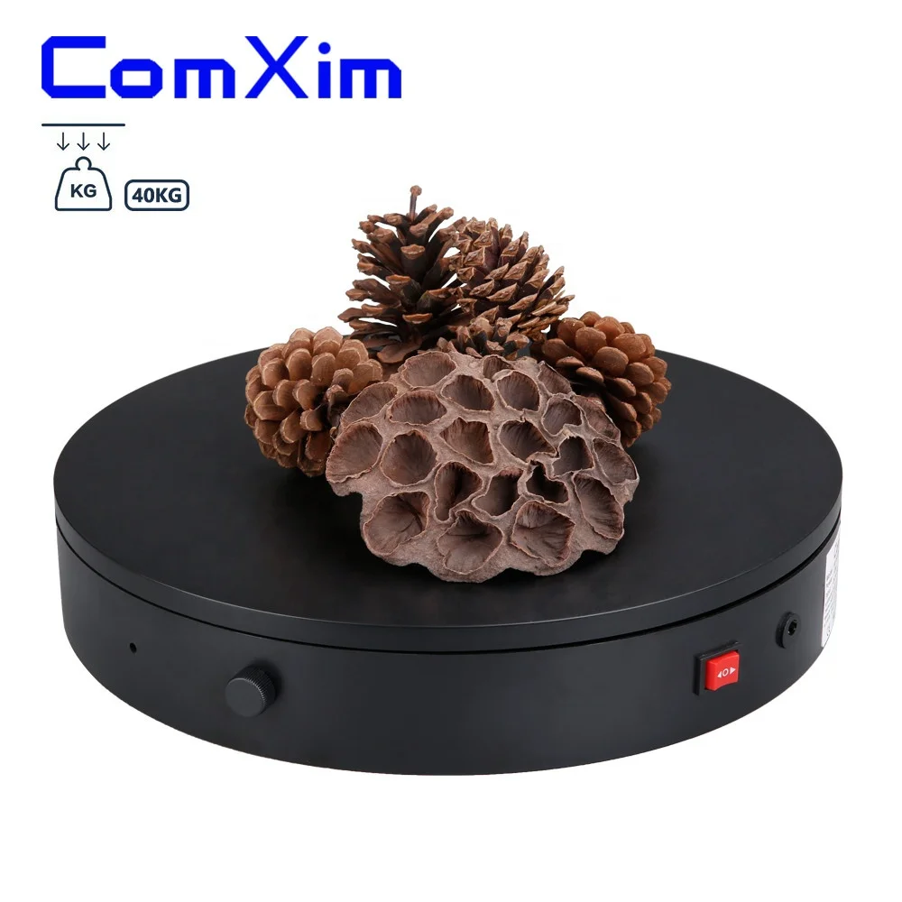 
ComXim 32cm White Bilateral Direction Photographing Automatic Rotary Table Photography Stand Display Stand Electric Turntable 