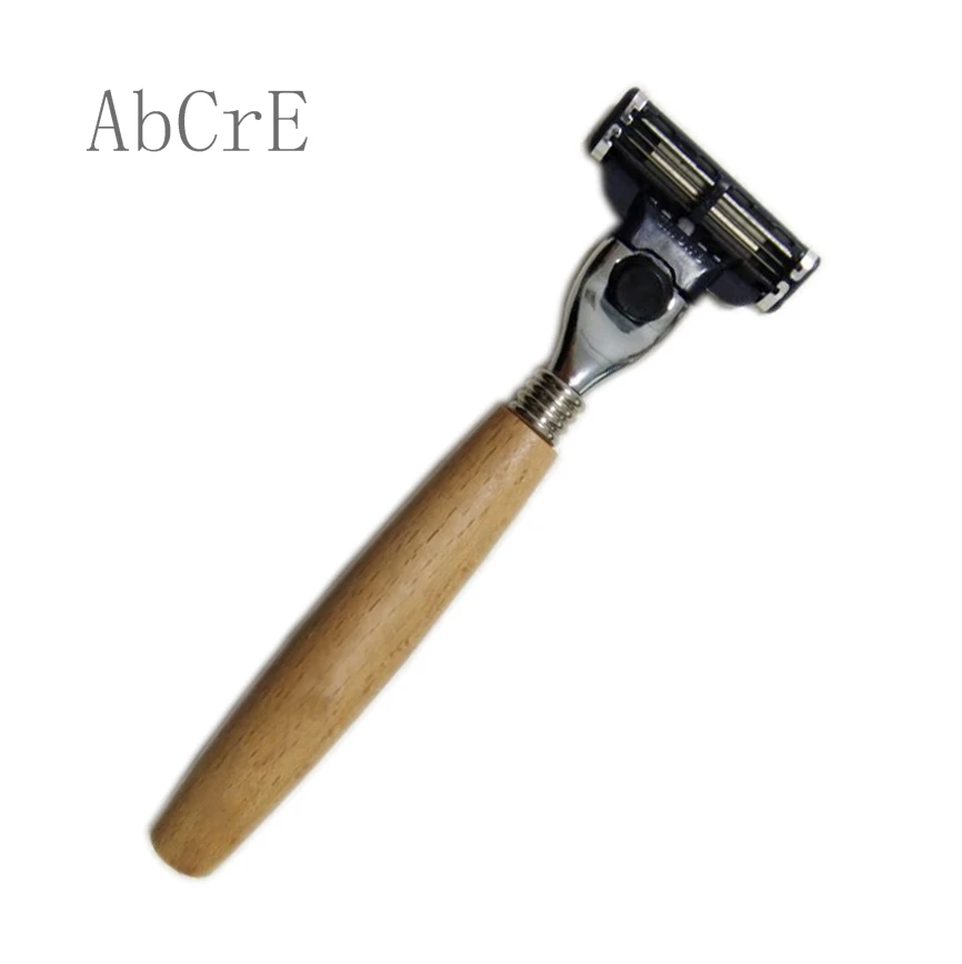 Hotel Wood Handle Triple Blade Shaving Razor